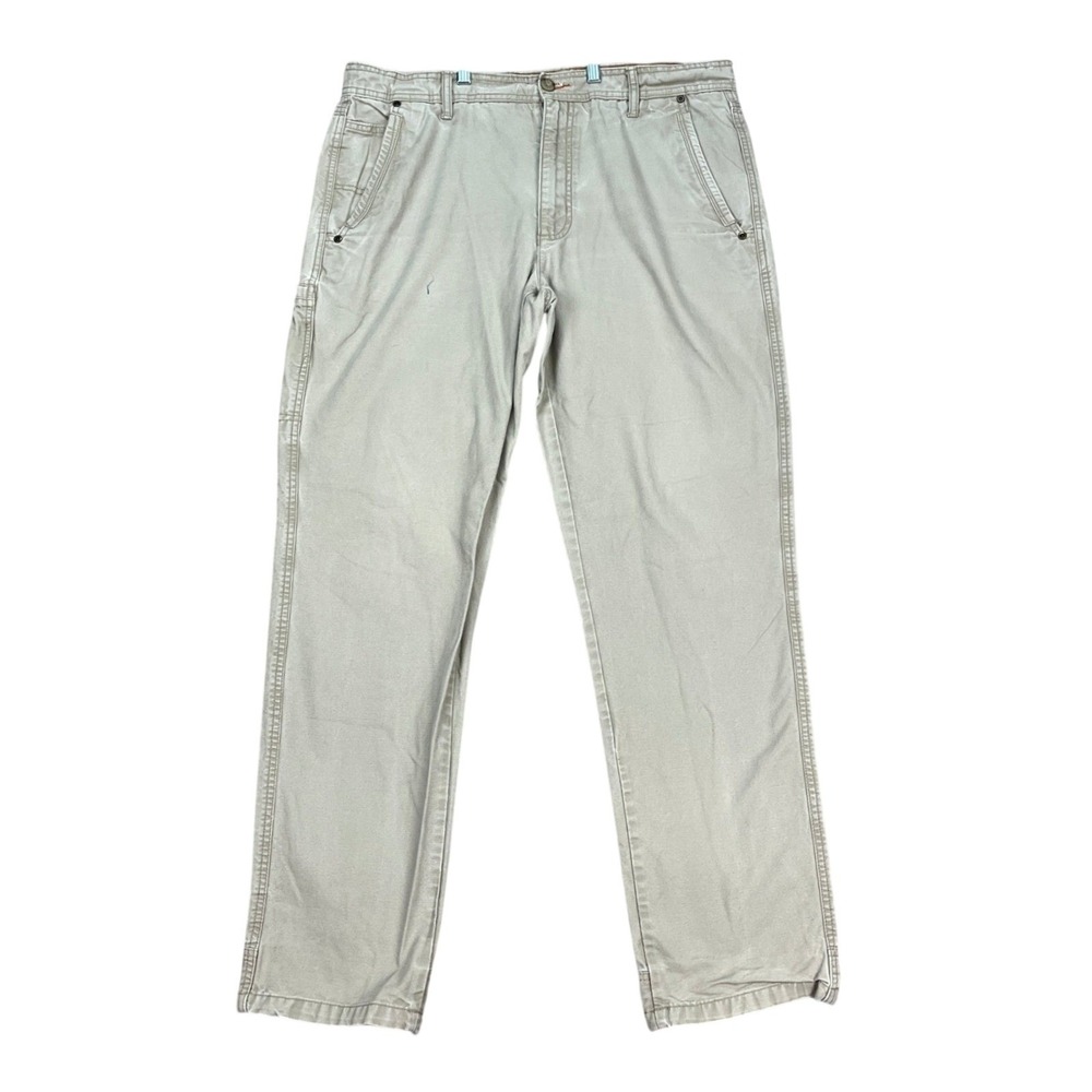 Outdoor Life Live Explore Discover Pants Men 38x34 Khaki Straight Leg Flat Front